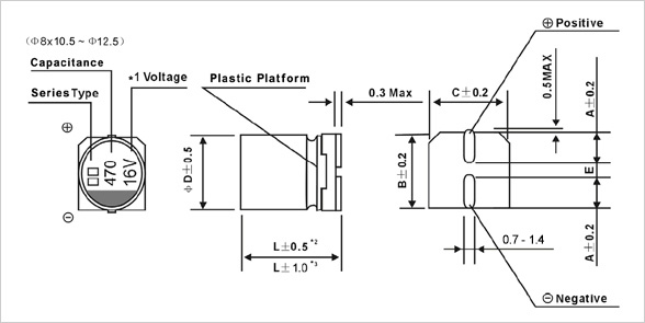 Correct application of SMD electrolytic capacitor