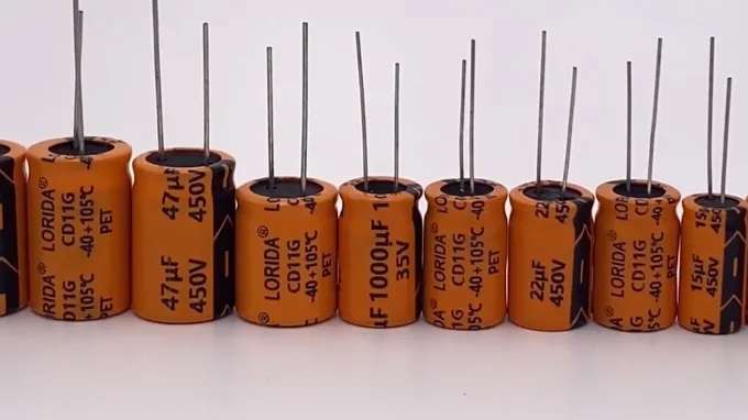 Radial aluminum electrolytic capacitor