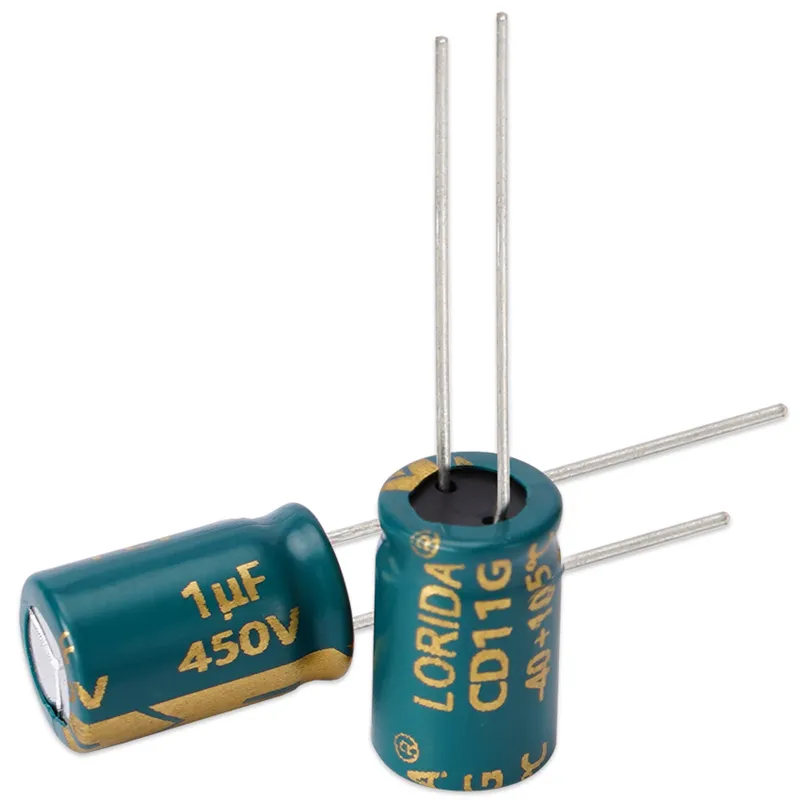 1UF 450V Radial Aluminum Electrolytic Capacitor