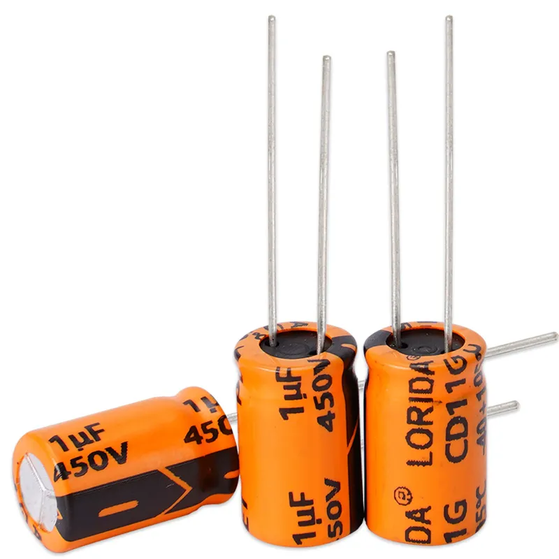 1UF 450V Radial Aluminum Electrolytic Capacitor