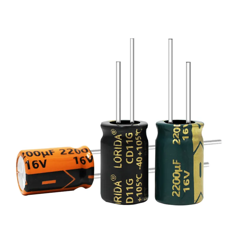 2200μF 16V Radial Aluminum Electrolytic Capacitor