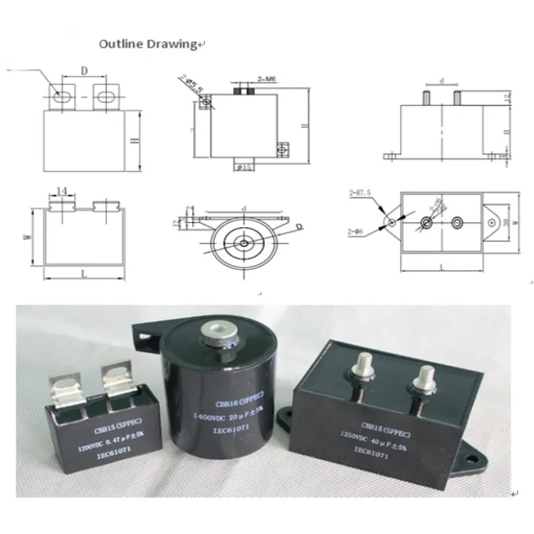 CBB16 800vcd 100uf DC LINK high frequency capacitor