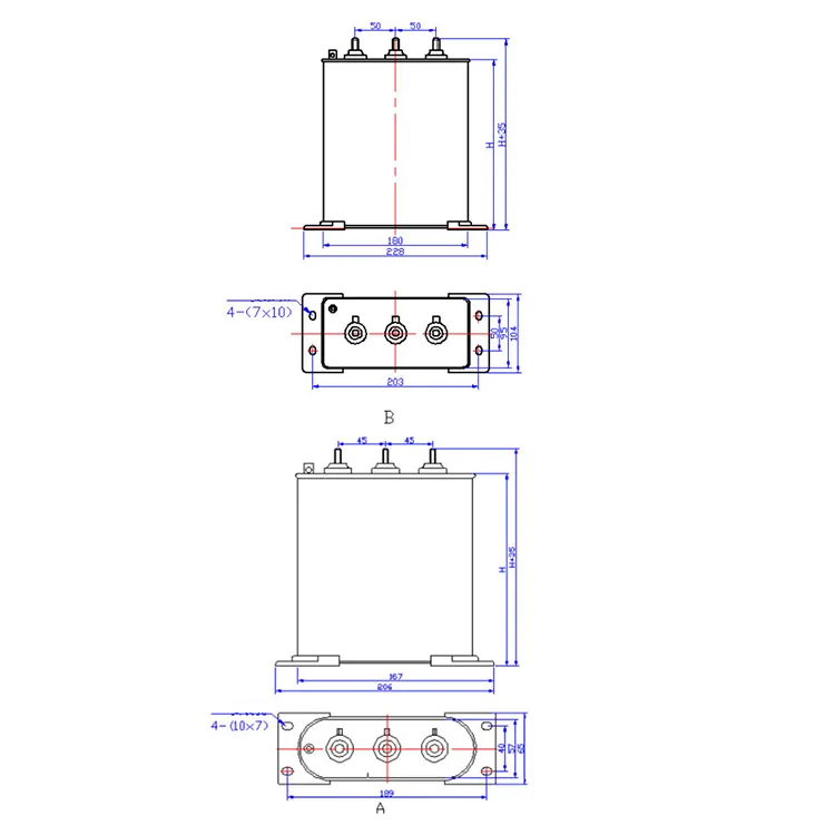 450V 40kvar Low voltage self healing shunt power capacitor